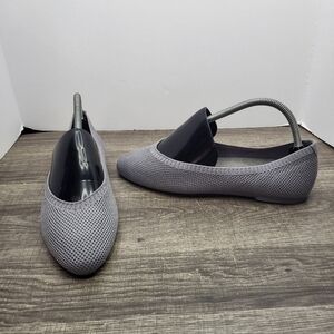NEW! Allbirds Womens Sz 8.5 Grey Tree Breezers Pointed Wool Ballet Flats Slip On